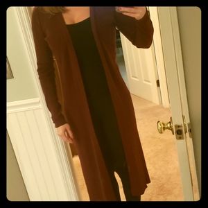 WHBM burgundy duster